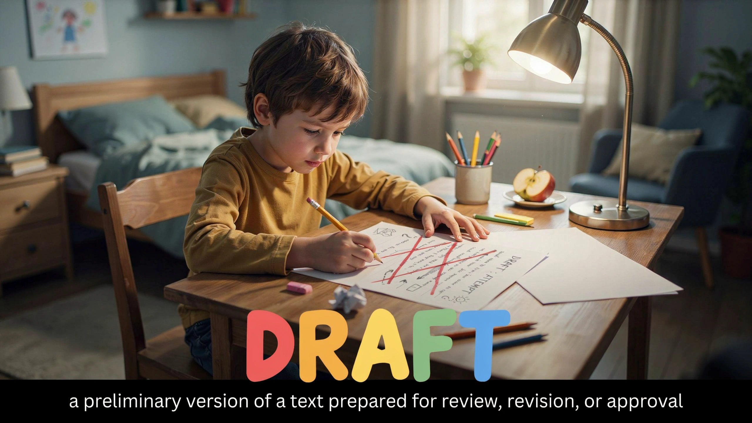 English Illustration for draft
